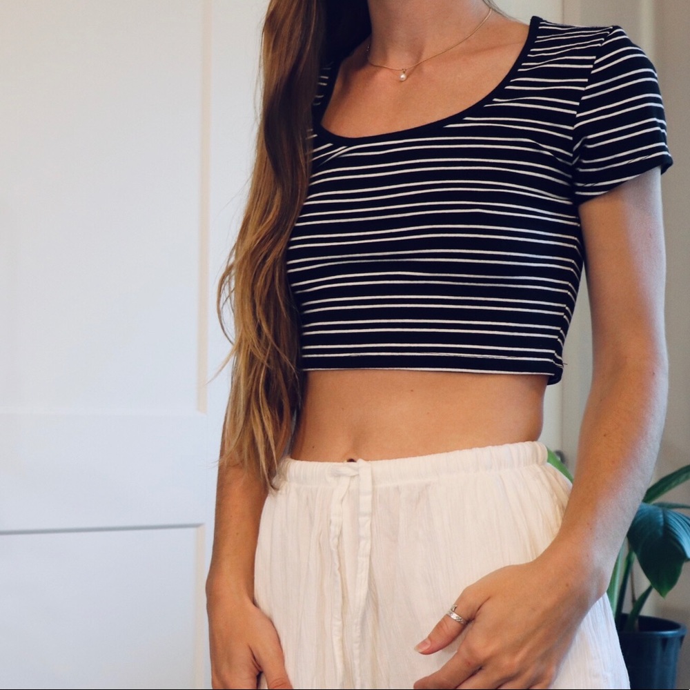 Striped crop top